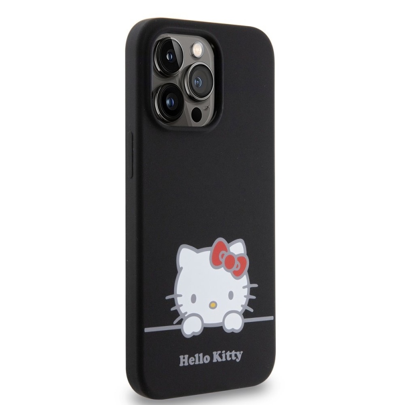 Hello Kitty Liquid Silicone Daydreaming Logo hátlap iPhone 13 Pro Fekete