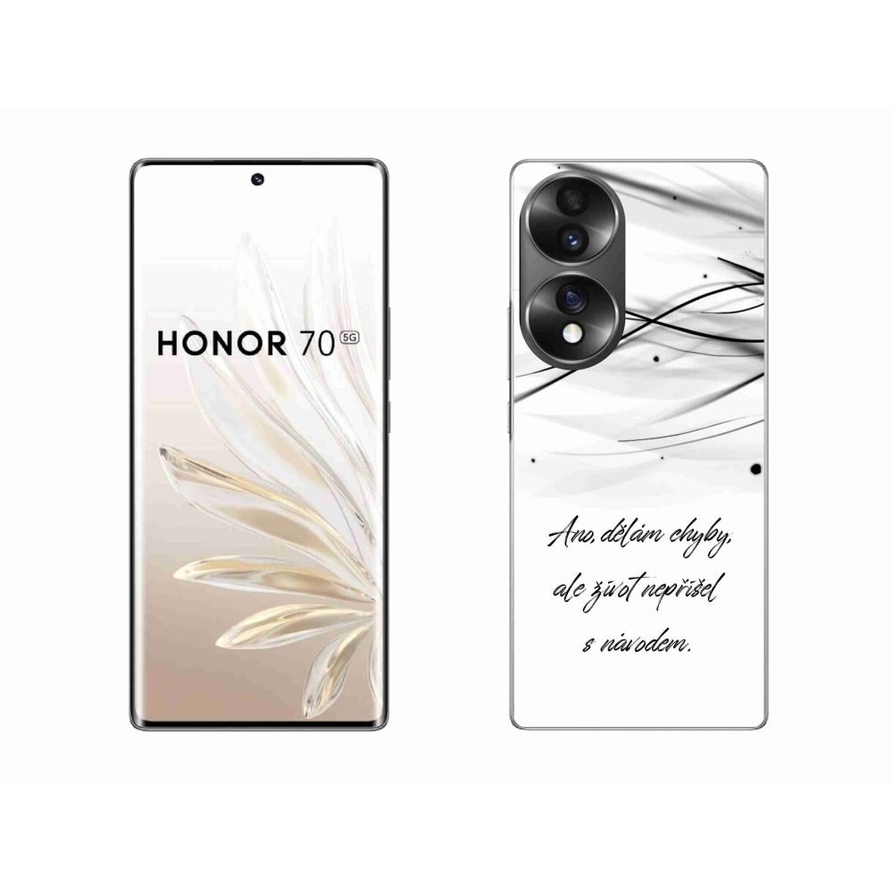 Zselés borító mmCase a Honor 70 készülékhez - idézem fehér háttér