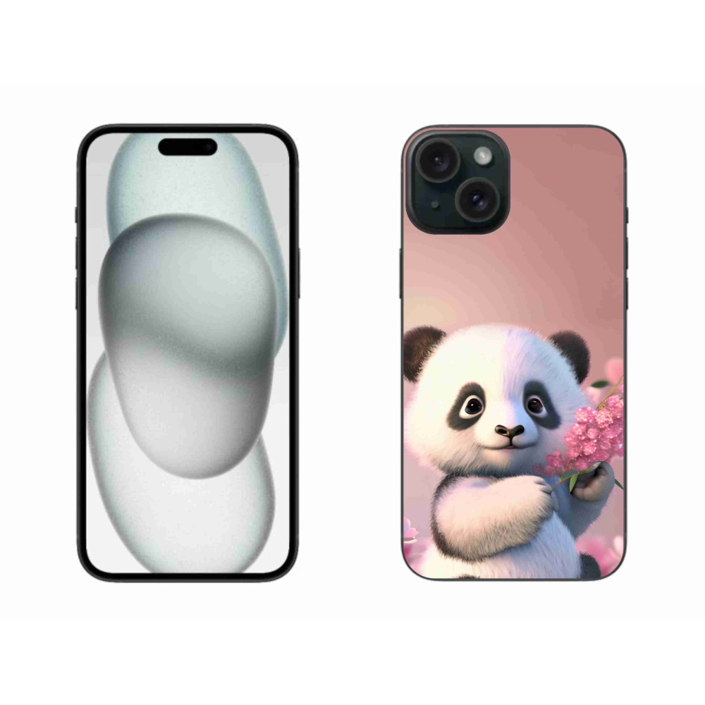 Zselés borítás mmCase iPhone 15 Plus készülékhez - aranyos panda
