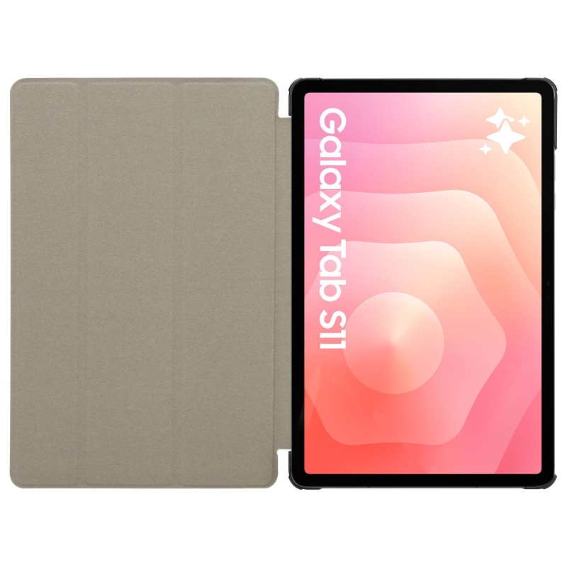 Taktikai könyv Tri Fold Case for Samsung Galaxy TAB S11 Fekete