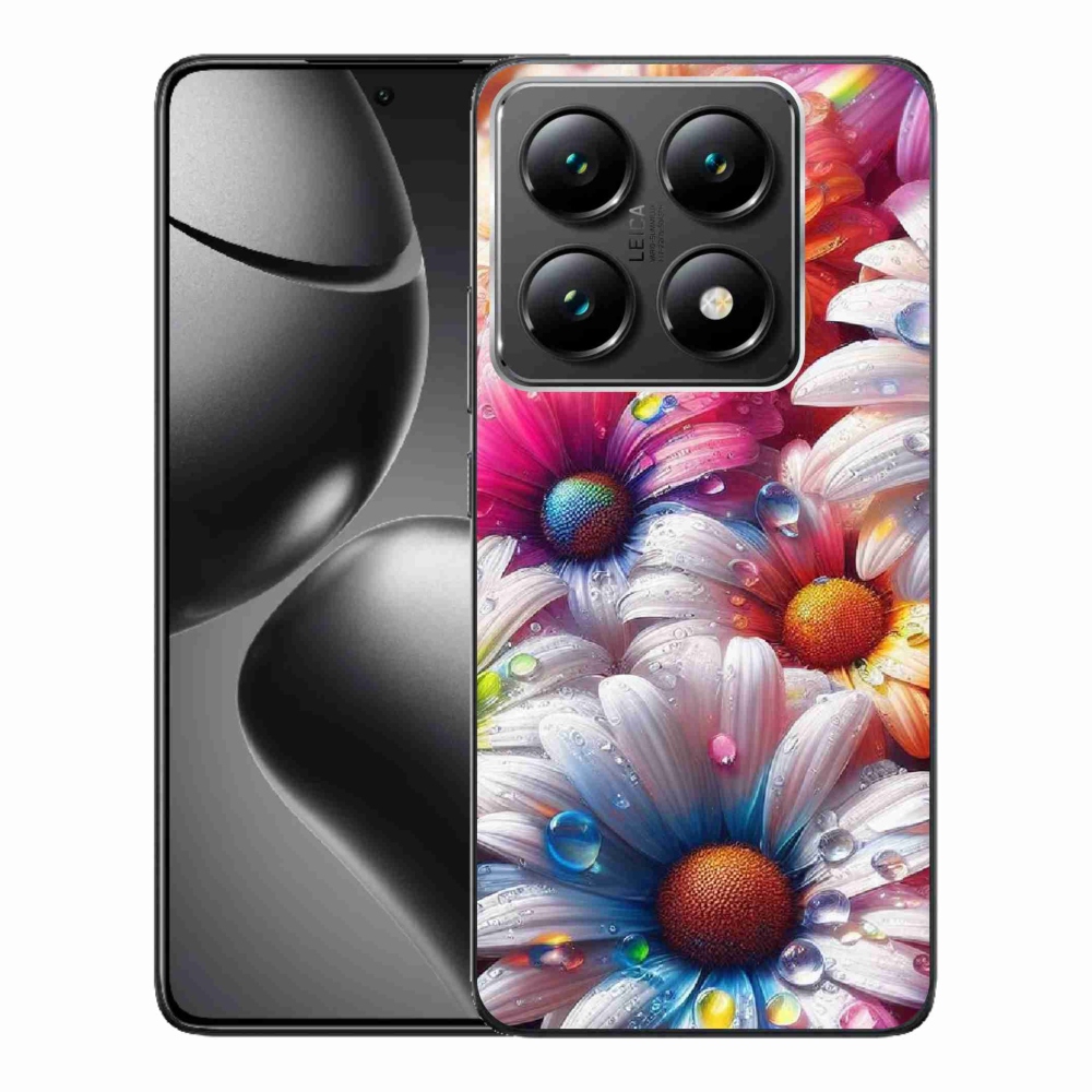Gél borítás mmCase a Xiaomi 14T Pro számára - színes százszorszépek