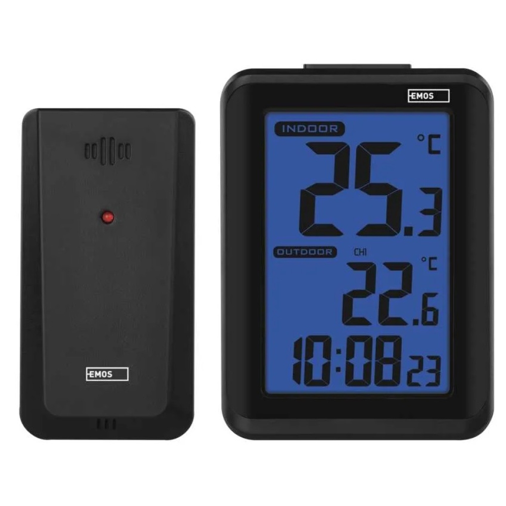 Digitális hőmérő, vezeték nélküli érzékelő, ébresztőóra E8636