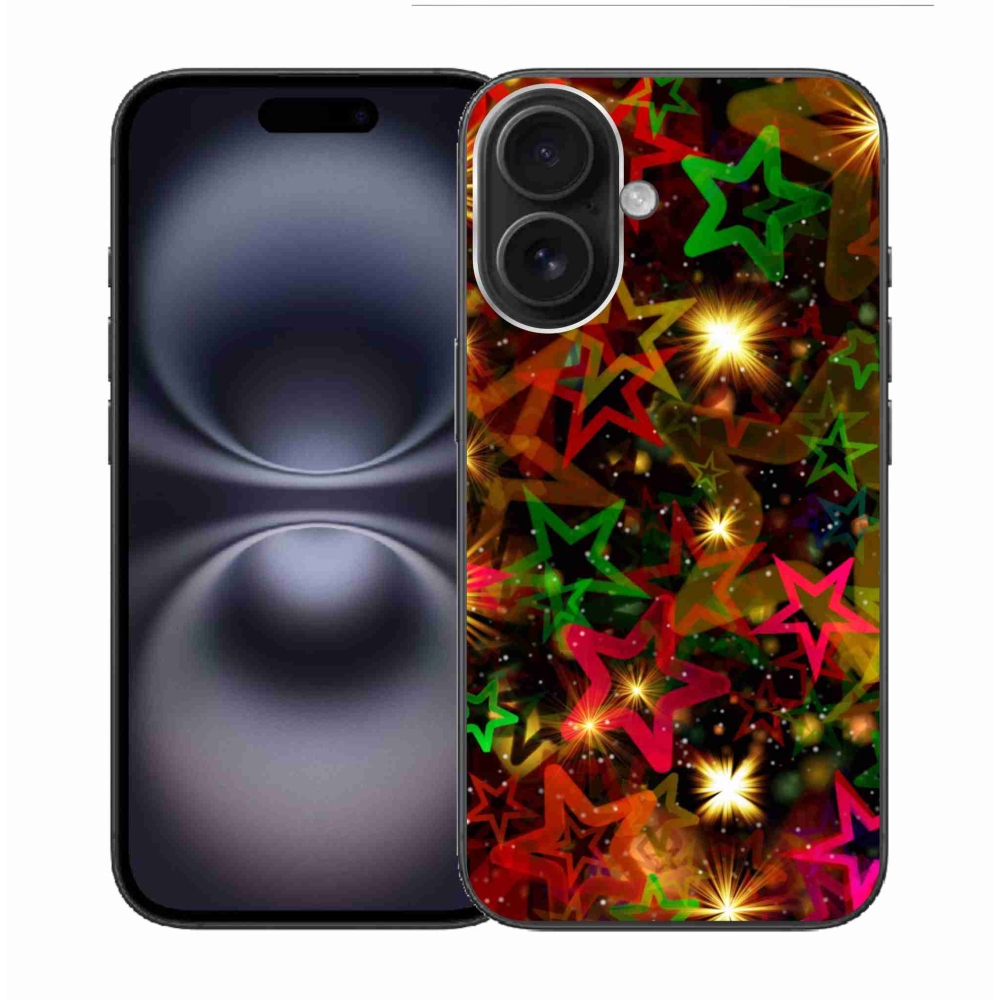 Zselés borítás mmCase iPhone 16 készülékhez - színes csillagok