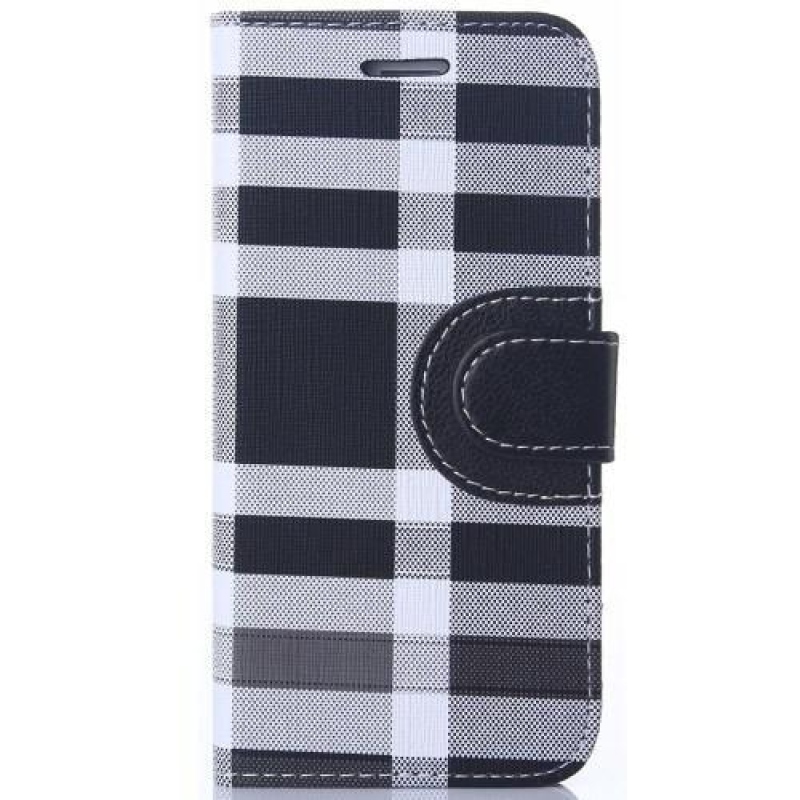 Fancy pénztárca tok iPhone 6 Plus és 6s Plus készülékhez - fekete és fehér