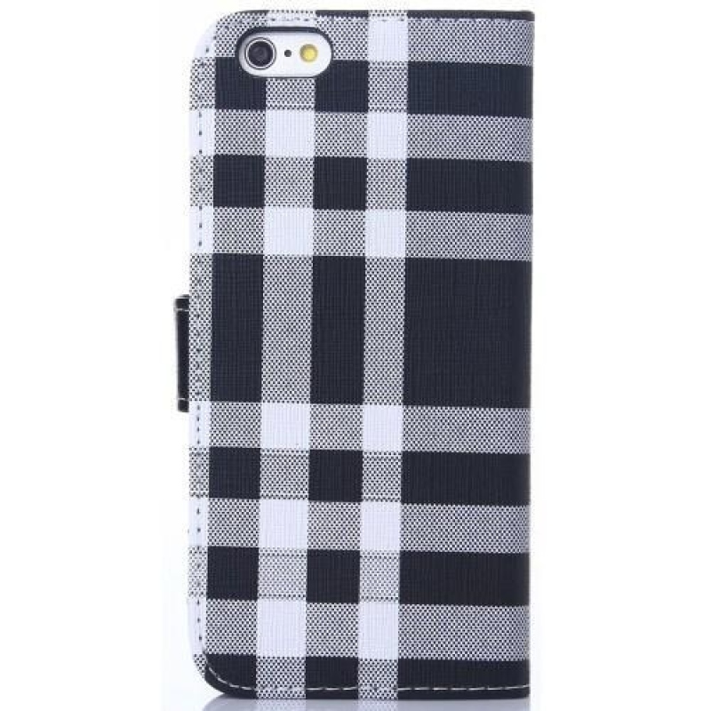 Fancy pénztárca tok iPhone 6 Plus és 6s Plus készülékhez - fekete és fehér