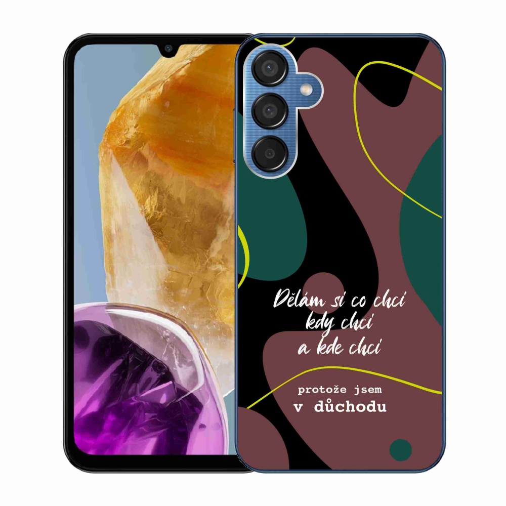 Gél borító mmCase Samsung Galaxy M15 5G - vicces szöveg 10 fekete háttér