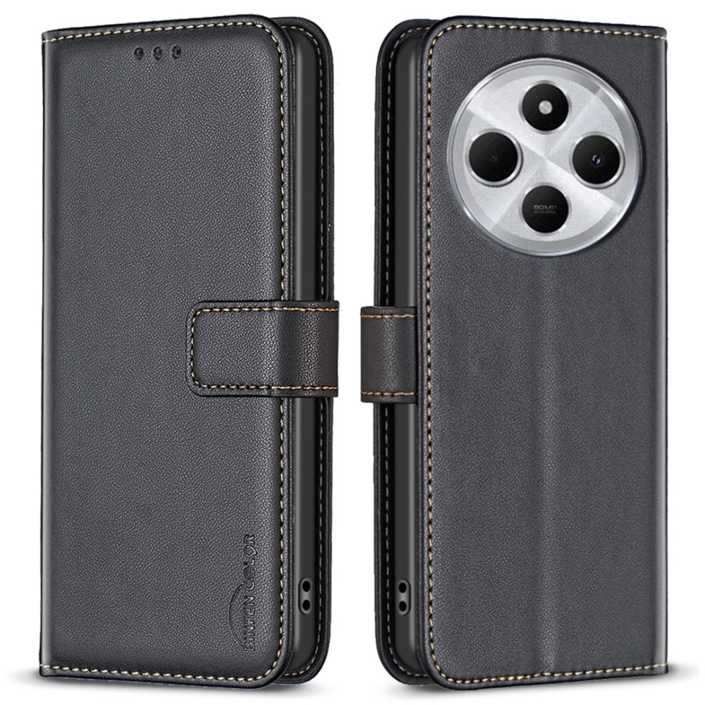 BNF könyvtáska Xiaomi Redmi 14C/Poco C75-hez - fekete