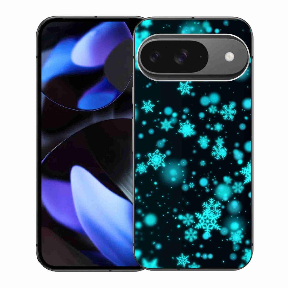 Gél védőhuzat mmCase a Google Pixel 9/9 Pro készülékhez - hópelyhek 1