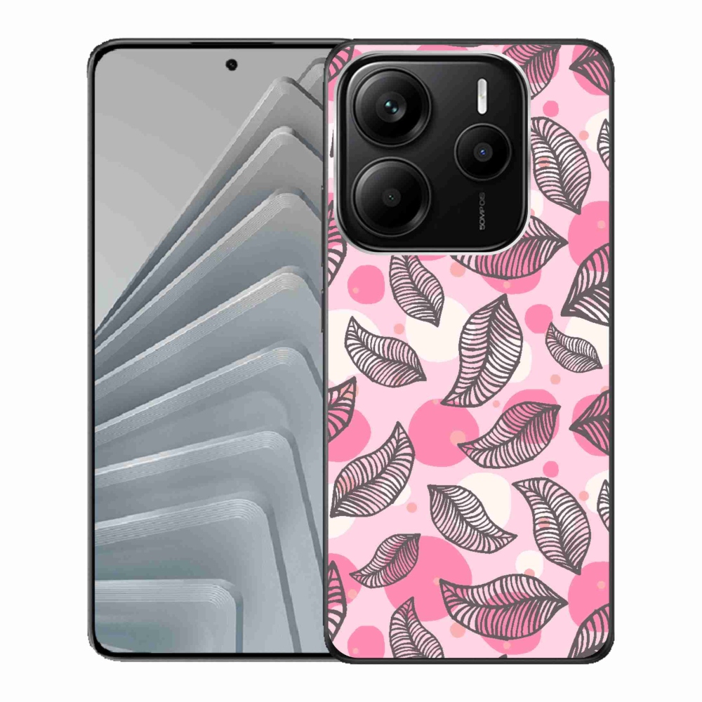 Gél borító mmCase a Xiaomi Redmi Note 14 5G-hez - rajzfilmes hulló levelek