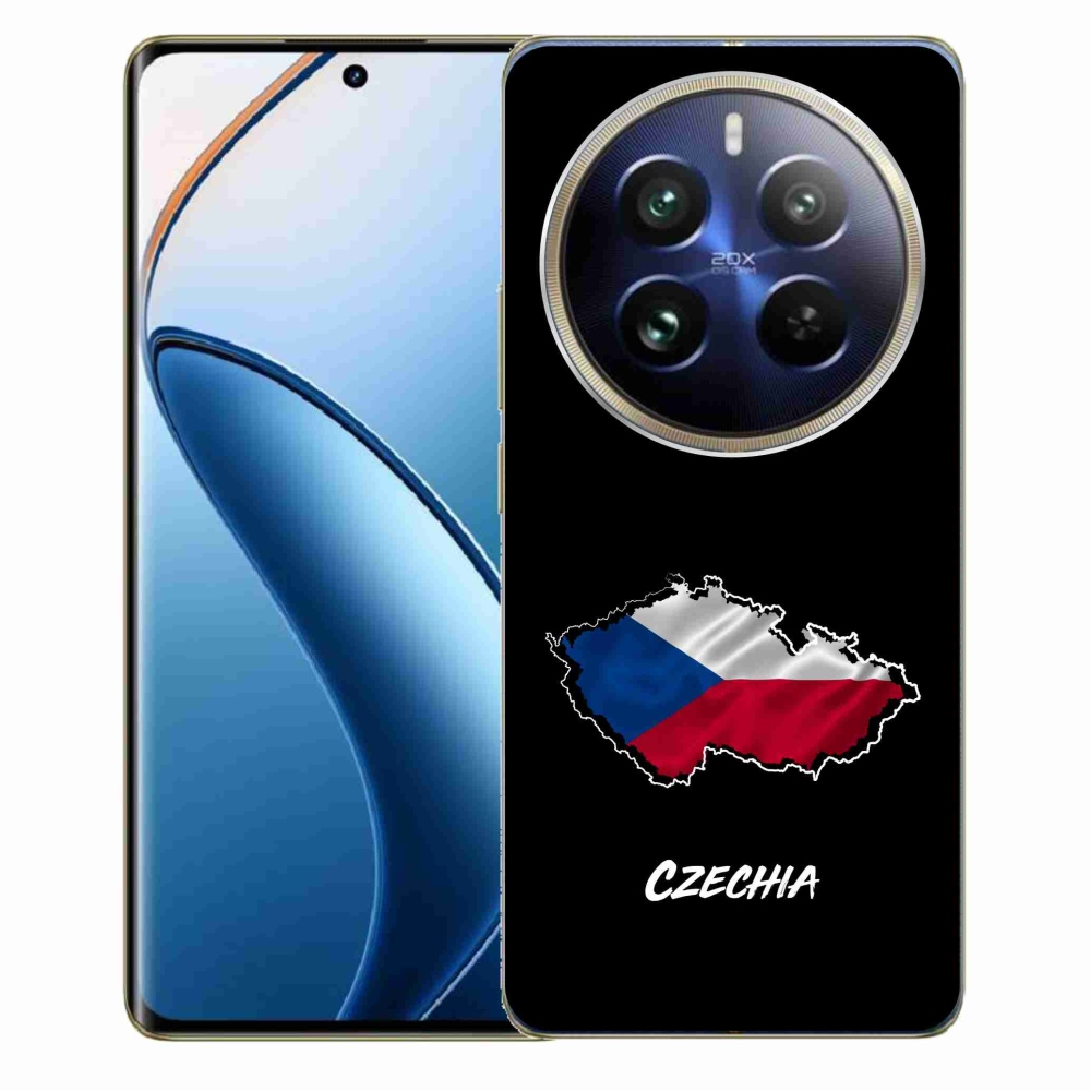 Gél borítás mmCase a Realme 12 Pro 5G/12 Pro+ 5G - Csehország fekete háttérrel