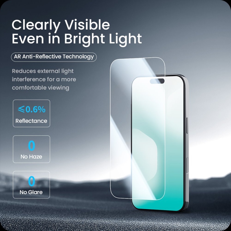 Nillkin Edzett üveg 0.2mm H+ PRO 2.5D tükröződésmentes Apple iPhone 17 Pro készülékhez (applikátorral)