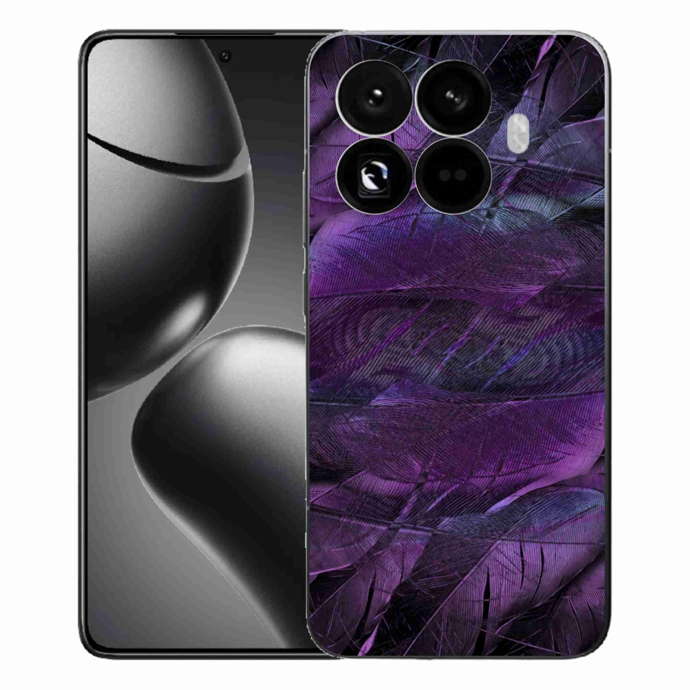 Zselés borítás mmCase a Xiaomi 15T Pro számára - lila tollak