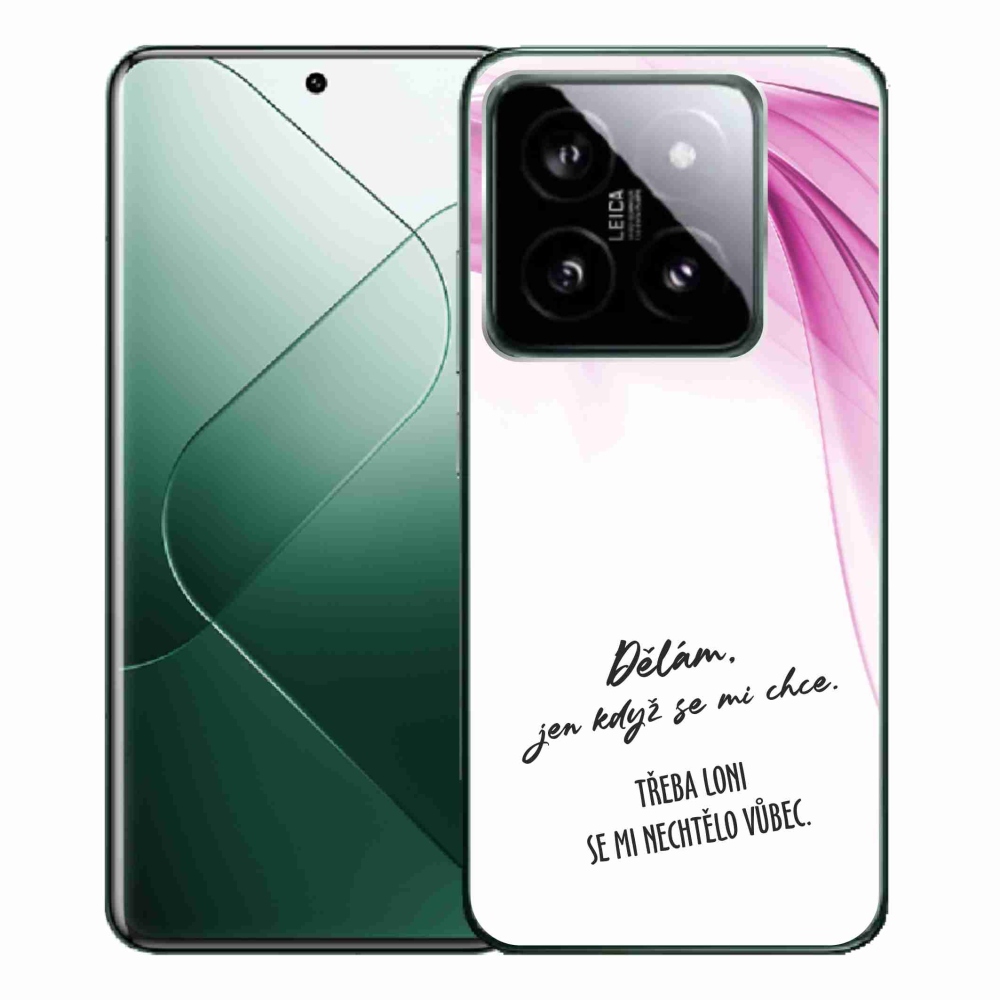 Gél borító mmCase a Xiaomi 14 Pro-hoz - vicces szöveg 12 fehér háttérrel