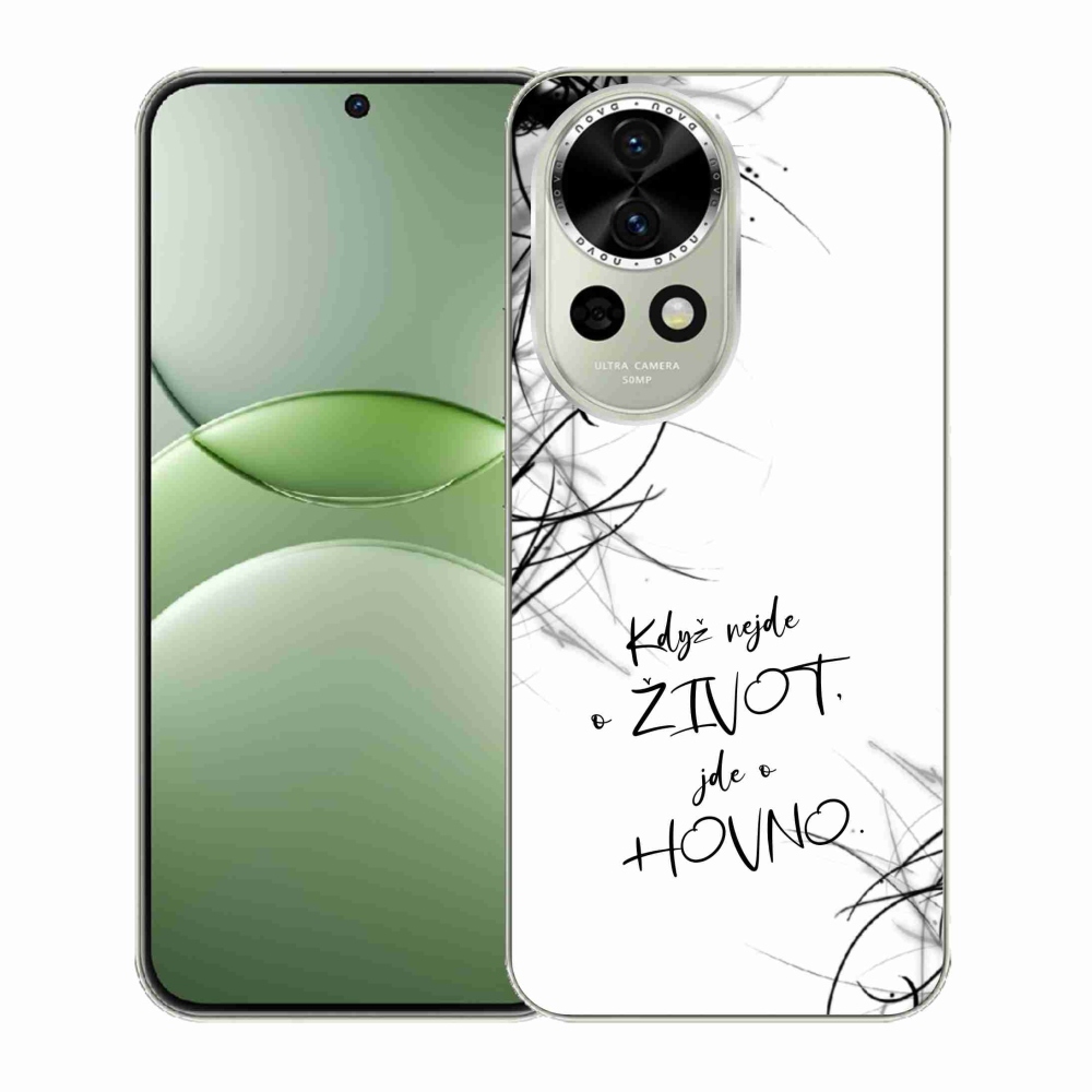 Gél borító mmCase a Huawei Nova 13 5G készülékhez - vicces szöveg 16 fehér háttér