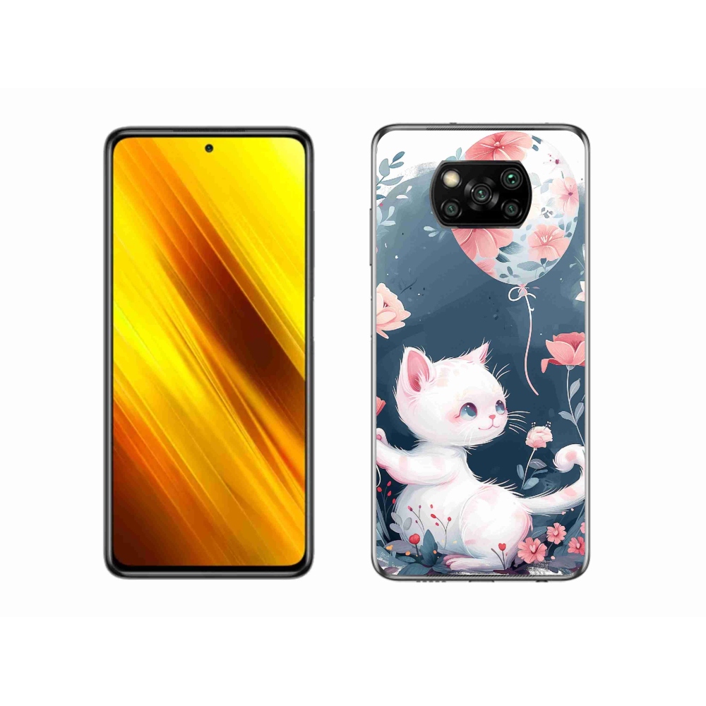 Gél borítás mmCase a Xiaomi Poco X3-hoz - cica lufival