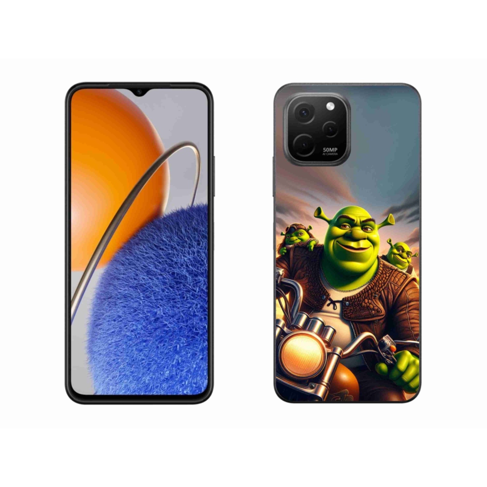 Gél borítás mmCase a Huawei Nova Y61-hez - Shrek egy motorkerékpáron