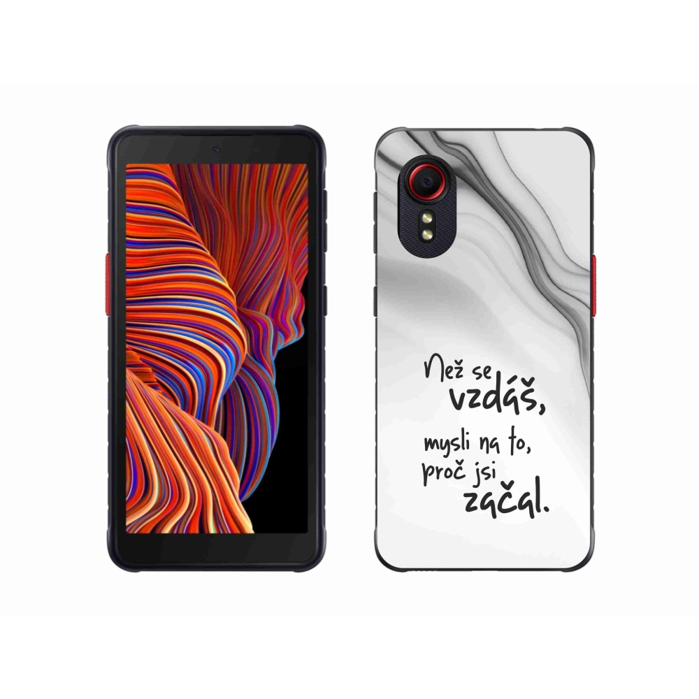 Gél borítás mmCase Samsung Galaxy Xcover 5 - idézet 2 fehér háttér