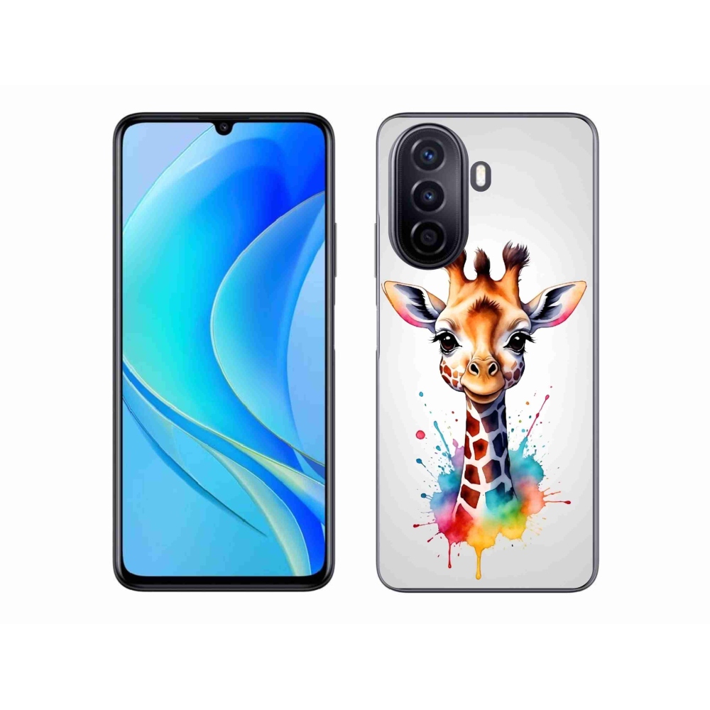 Gél borítás mmCase a Huawei Nova Y70 készülékhez - zsiráf 1