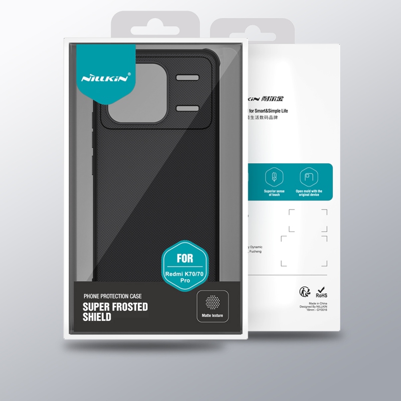 Nillkin Super Frosted PRO hátlap a Poco F6 Pro számára Fekete