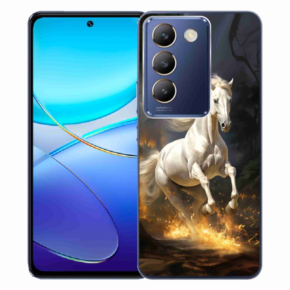 Gél borító mmCase a Vivo V40 SE 4G/5G - fehér ló 2