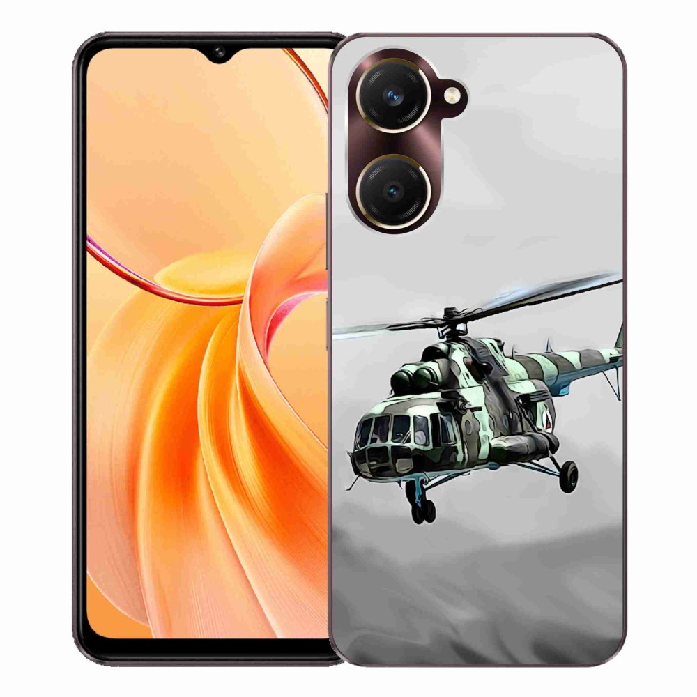 Gél borító mmCase a Vivo Y28s 5G-hez - katonai helikopter