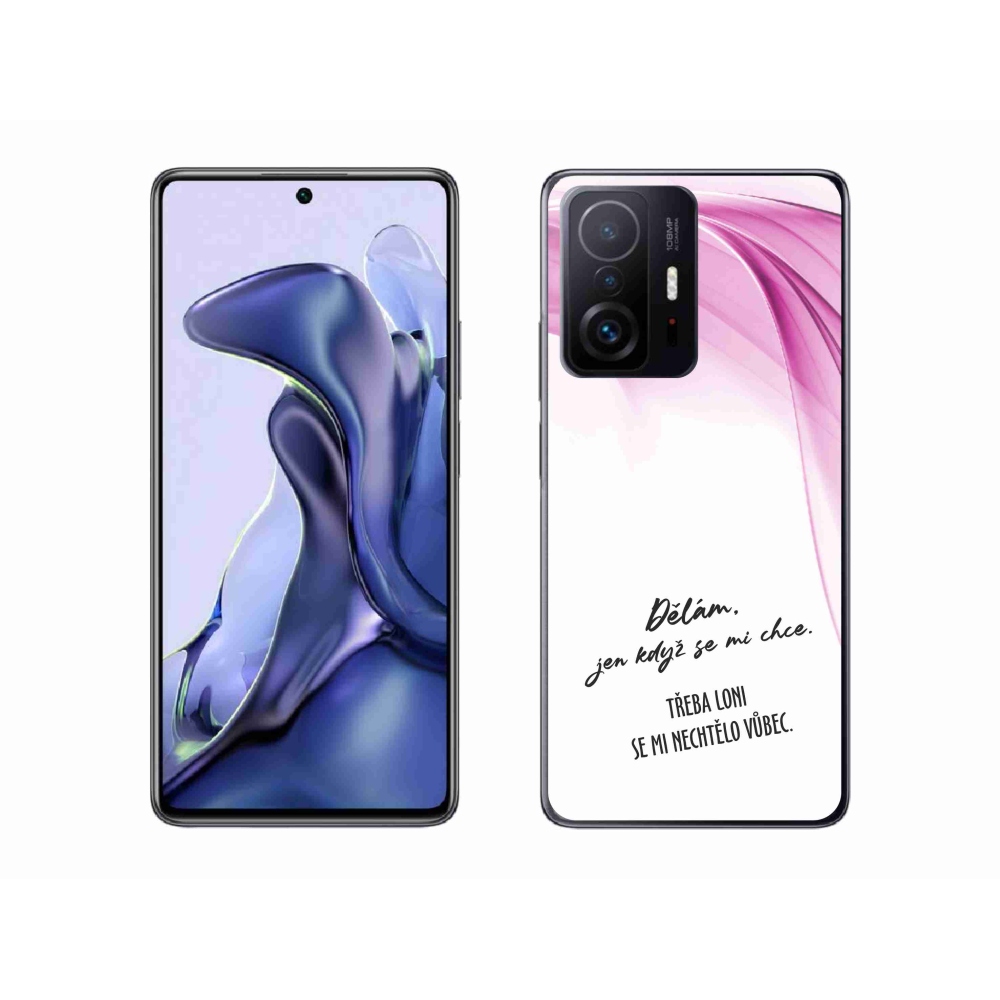 Gél borító mmCase a Xiaomi 11T Pro készülékhez - vicces szöveg 12 fehér háttérrel