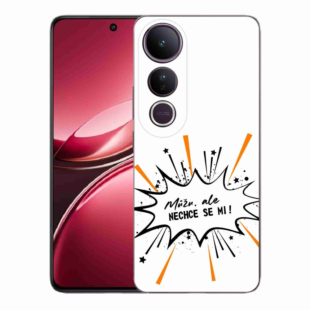 Gél borító mmCase a Vivo V50 Lite 4G/5G készülékhez - vicces szöveg 11 fehér háttér