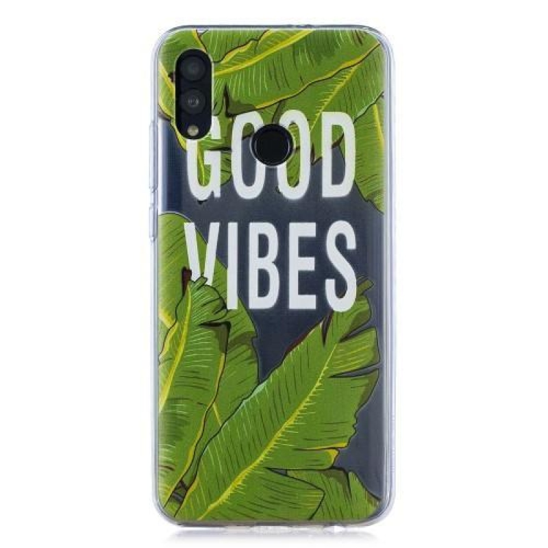 Kép szilikon borítás Honor 10 Lite és Huawei P Smart (2019) készülékhez - levelek