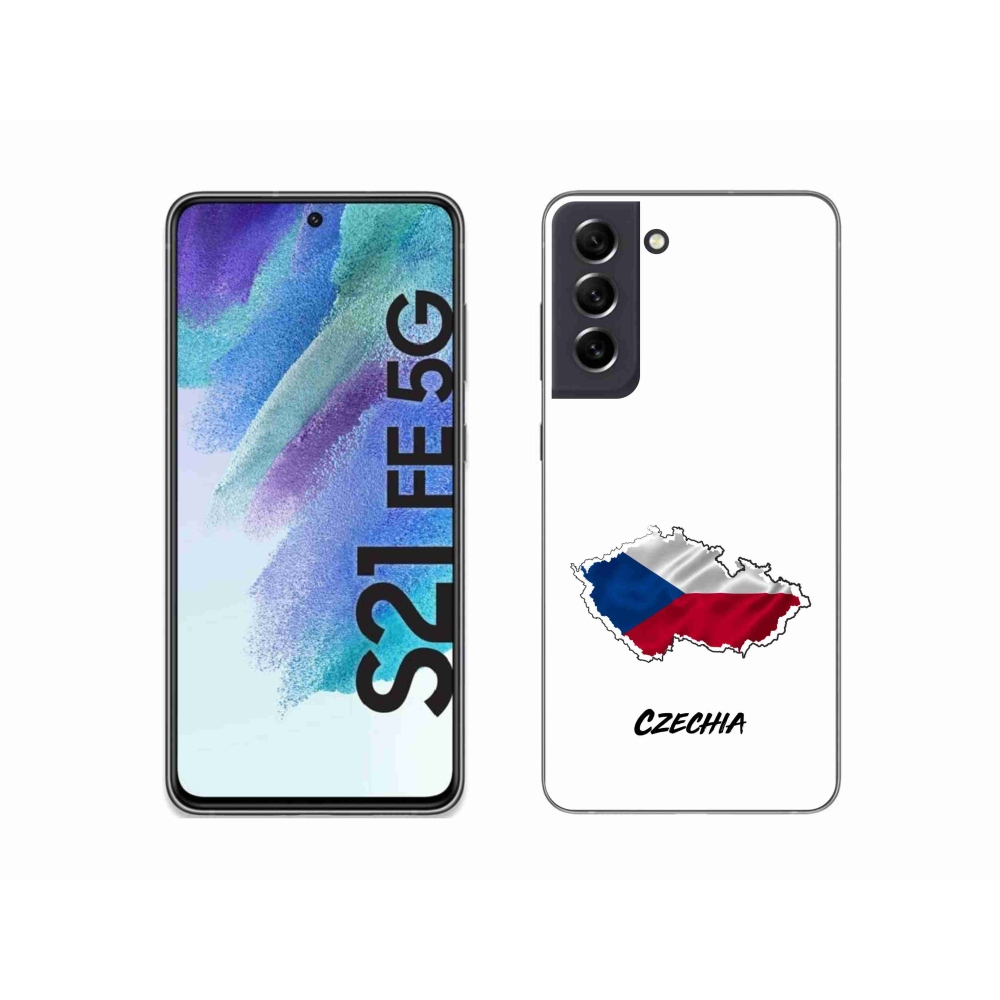 Gél védőhuzat mmCase Samsung Galaxy S21 FE 5G - Csehország fehér háttér