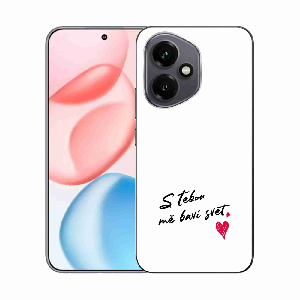 Zselés borító mmCase a Honor 400-hoz - szerelmes szöveg 1 fehér háttér