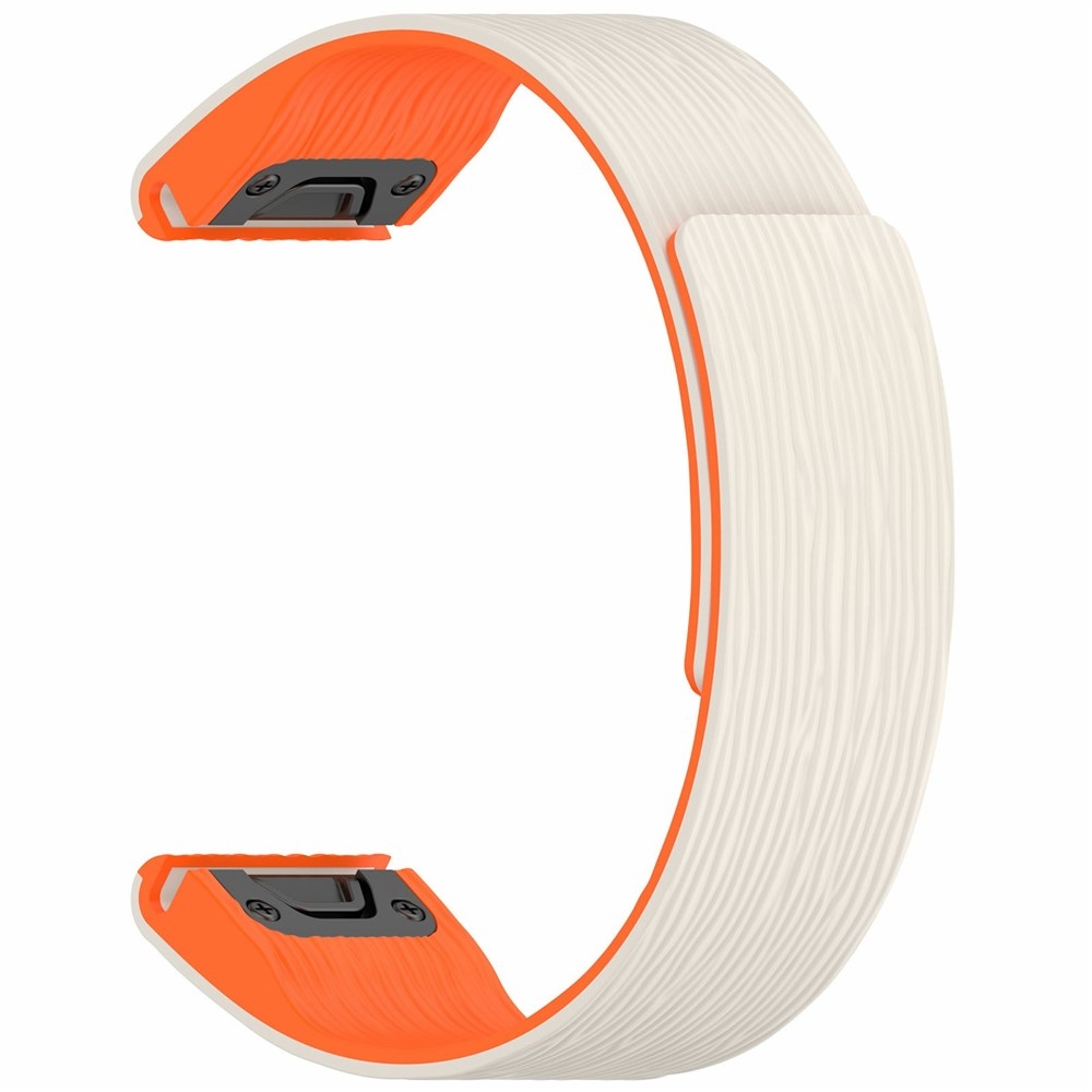 Pins szilikon karkötő a Garmin Fenix 8 Pro 47 mm-es/Fenix 8 47 mm-es modellekhez – bézs/narancssárga