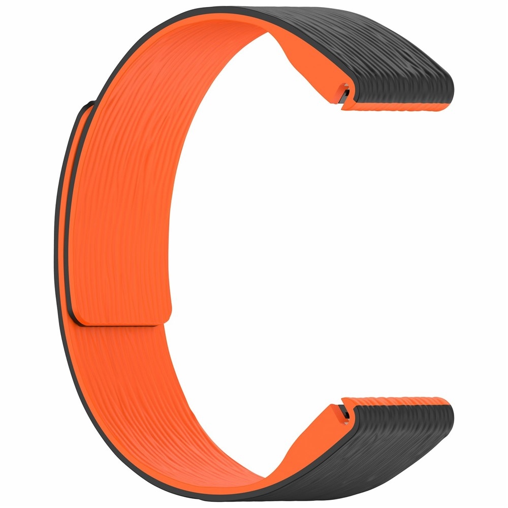 Pins szilikon karkötő a Garmin Fenix 8 Pro 47 mm-es/Fenix 8 47 mm-es modellekhez – fekete/narancssárga