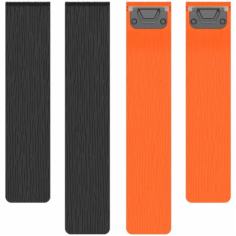 Pins szilikon karkötő a Garmin Fenix 8 Pro 47 mm-es/Fenix 8 47 mm-es modellekhez – fekete/narancssárga
