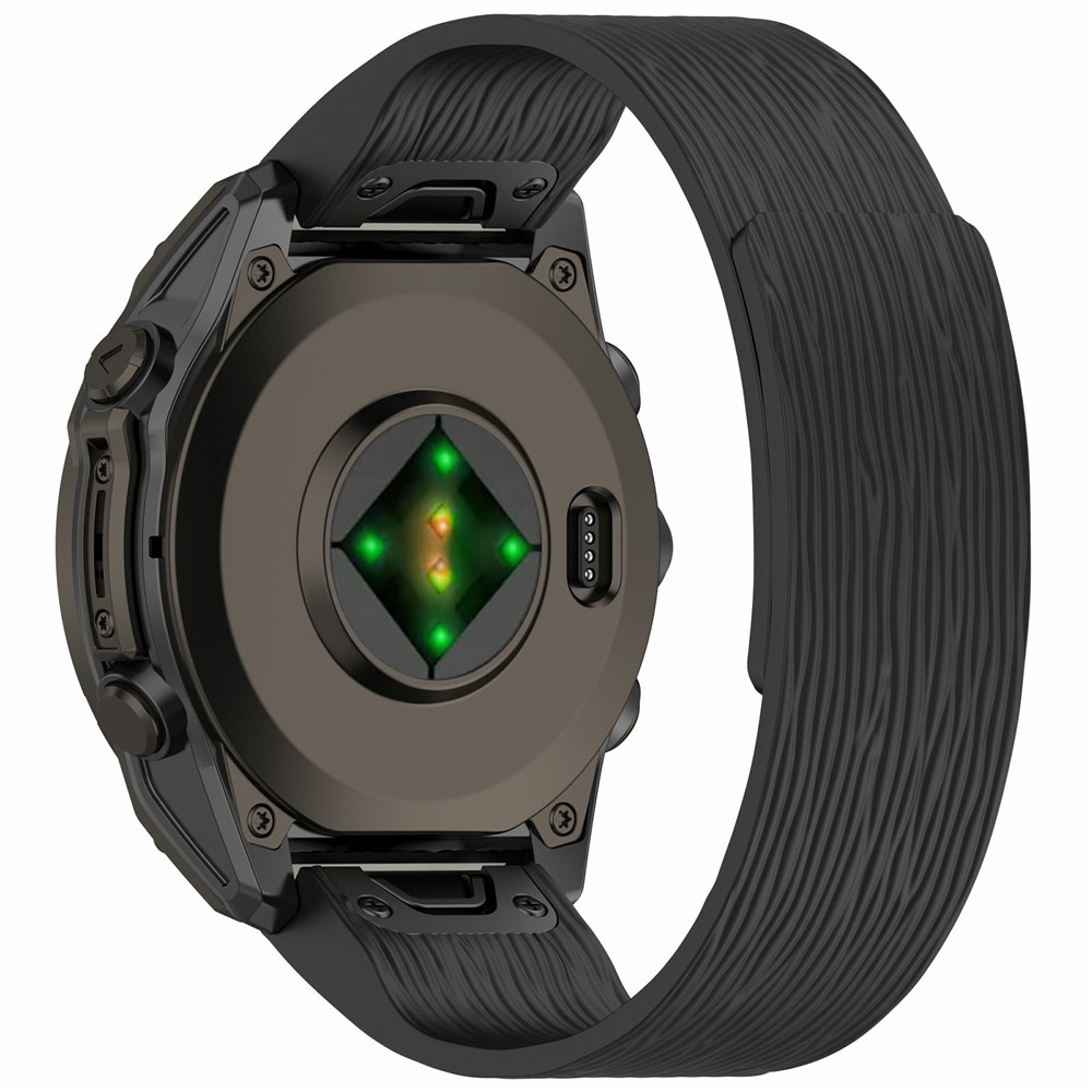Pins szilikon karkötő a Garmin Fenix 8 Pro 47 mm-es/Fenix 8 47 mm-es modellekhez – fekete