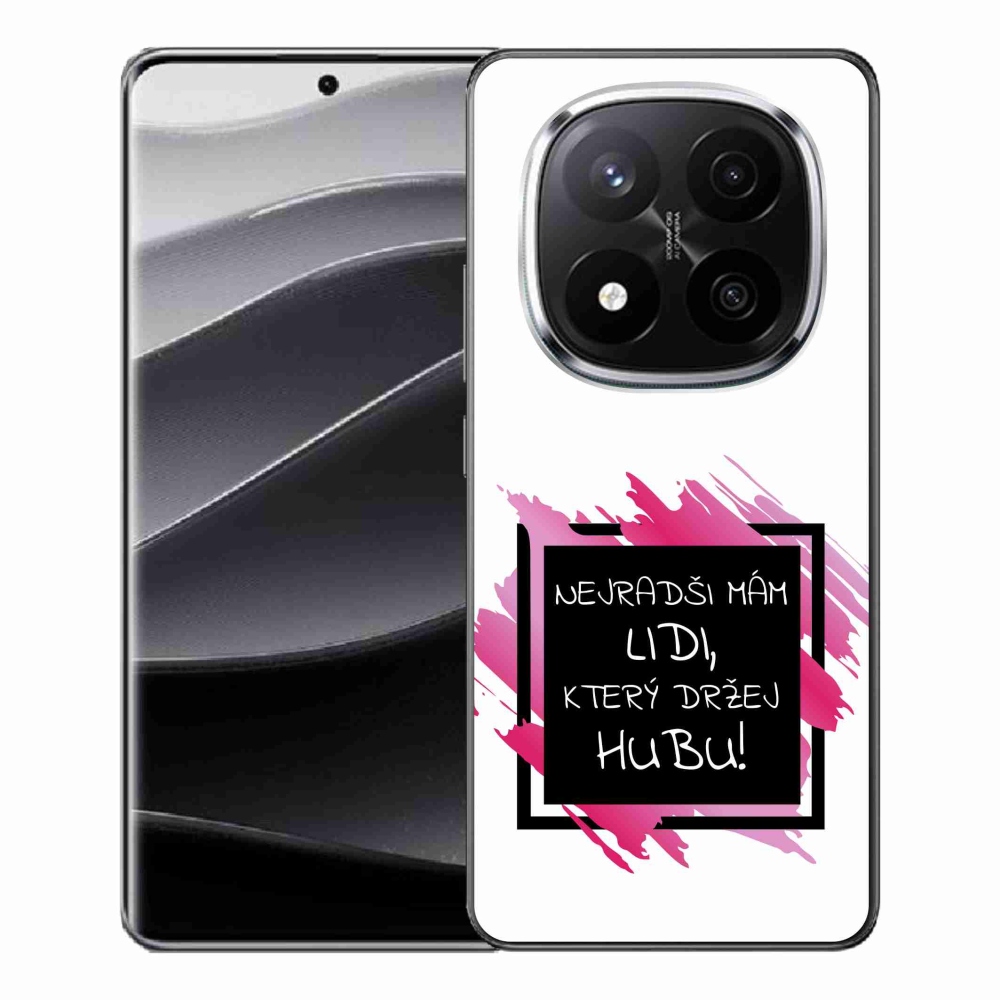 Gél borító mmCase a Xiaomi Redmi Note 14 Pro+ 5G számára - vicces szöveg 7 fekete és fehér háttérrel