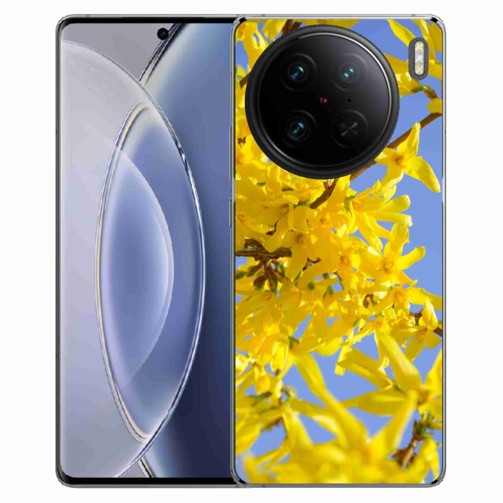 Zselés borítás mmCase a Vivo X90 Pro-hoz - sárga virágok
