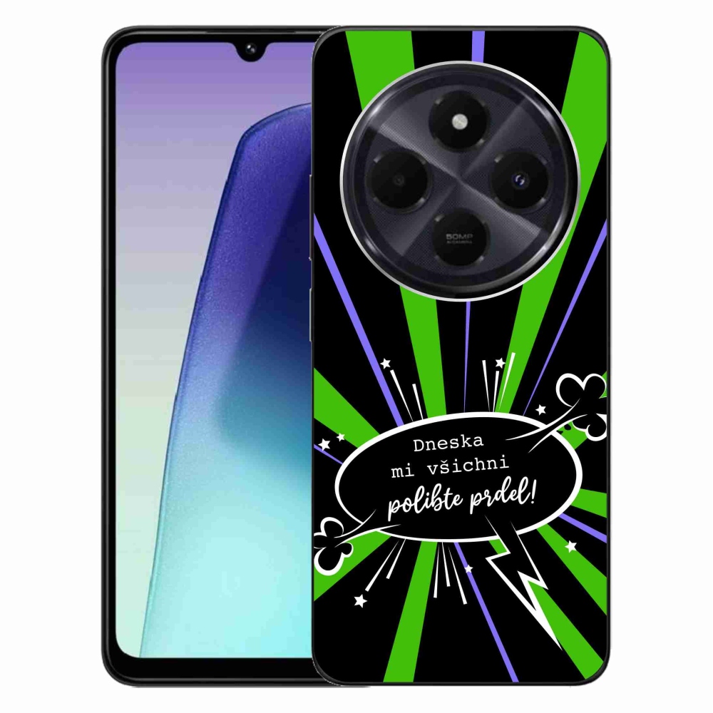 Gél borító mmCase a Xiaomi Redmi 14C/Poco C75-hez - vicces szöveg 15 fekete háttérrel