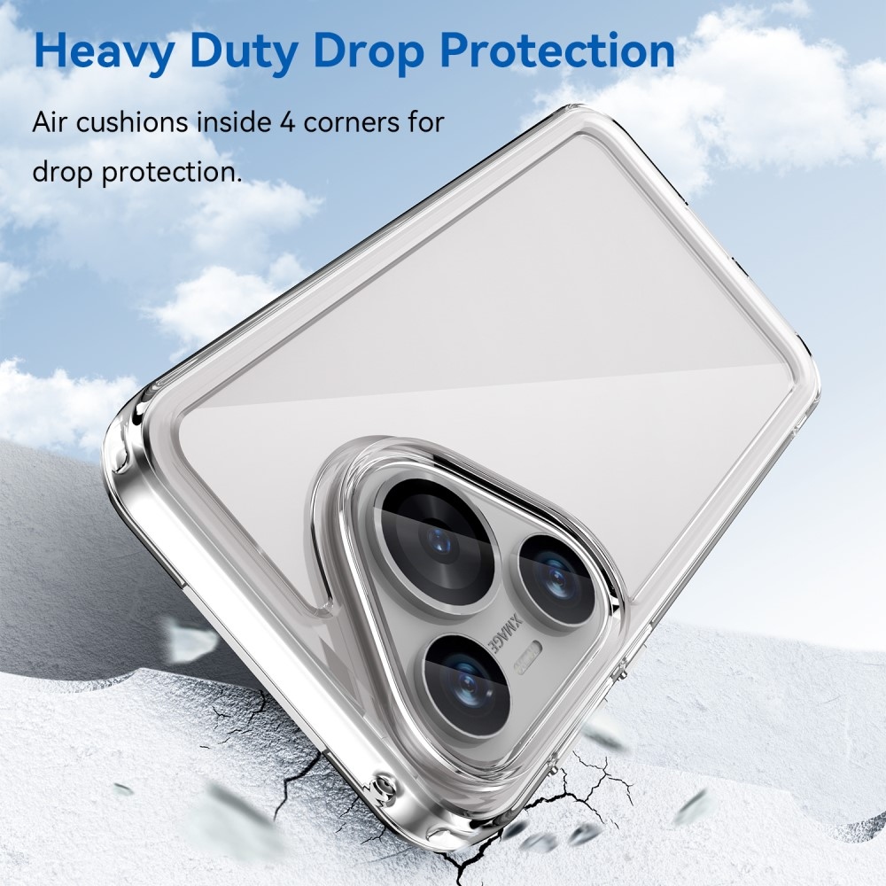 Gél tok kemény hátlappal a Huawei Pura 70 készülékhez - átlátszó