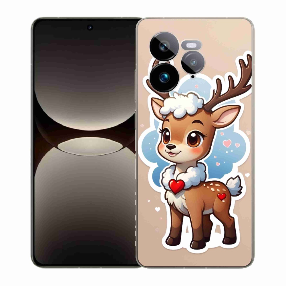 Gél borítás mmCase a Realme GT 7 Pro 5G számára - rajzfilm rénszarvas