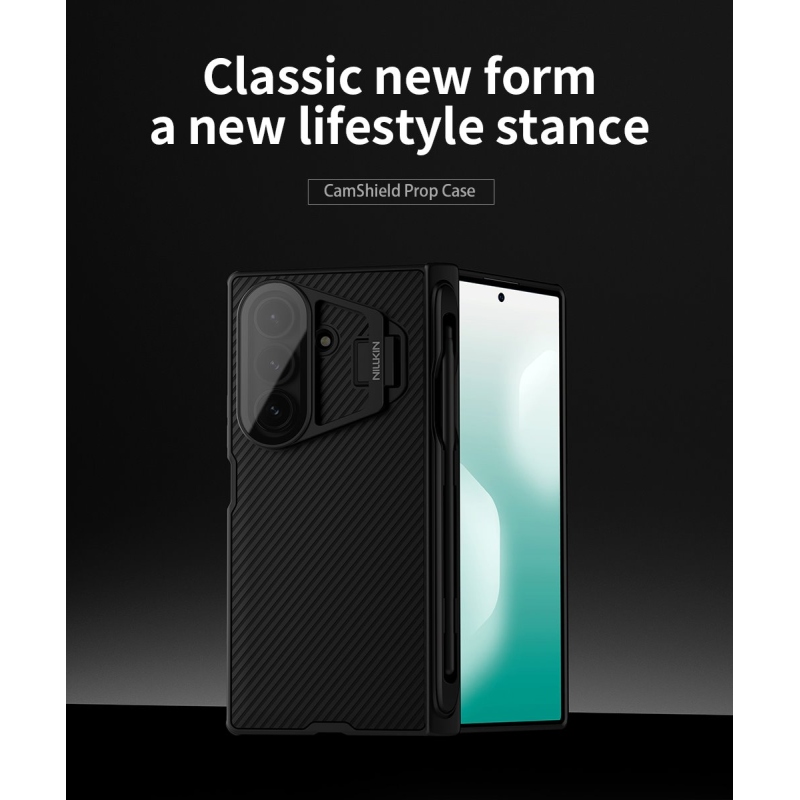 Nillkin CamShield CamShield Prop Pen Slot (átlátszó lencse) hátlap Samsung Galaxy Z Fold 7 Fekete