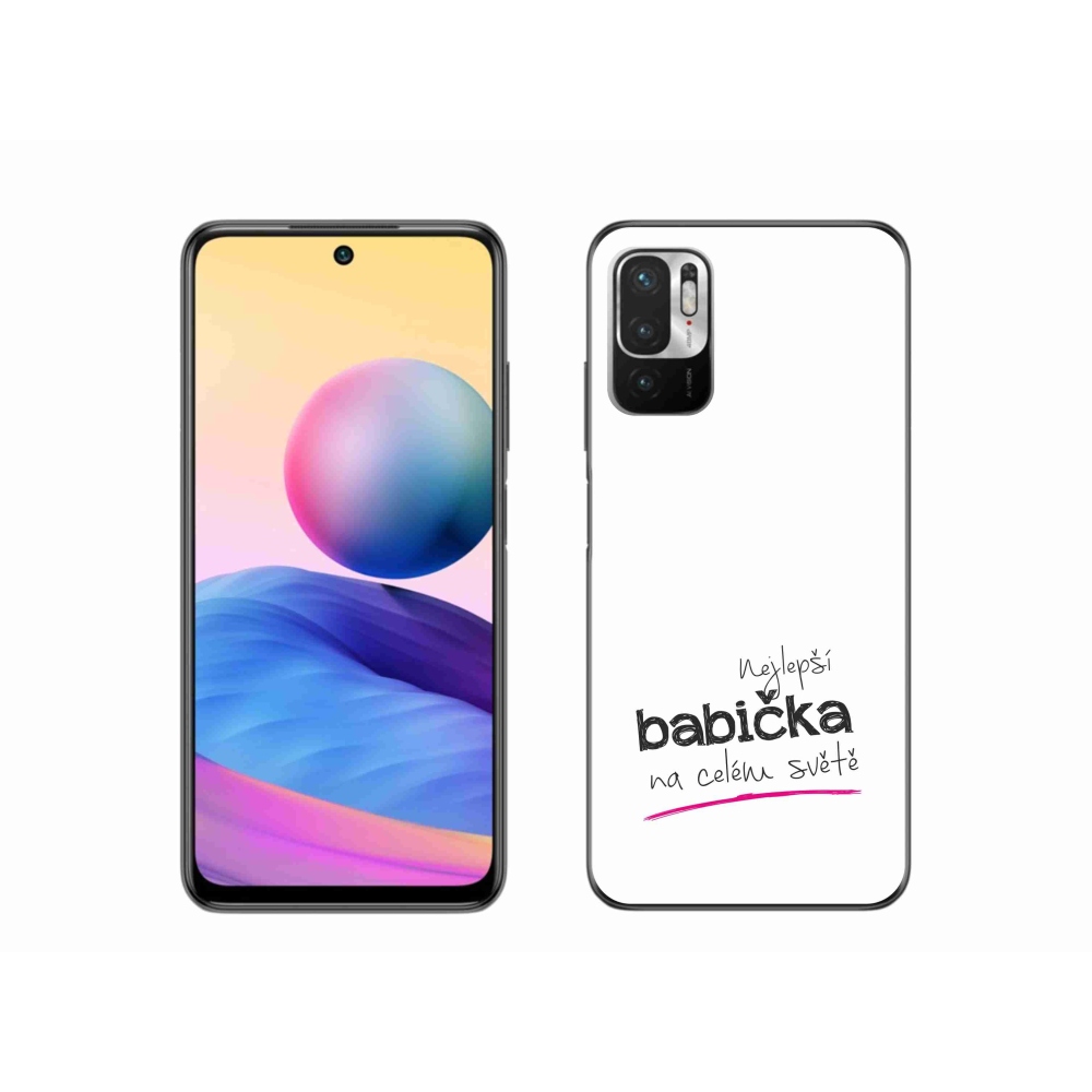 Gél borító mmCase a Xiaomi Redmi Note 10 5G - legjobb nagymama 4 fehér háttérrel
