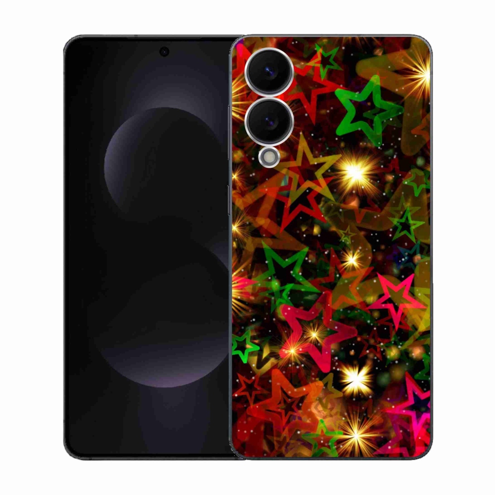 Gél borítás mmCase Samsung Galaxy S25 Edge készülékhez - színes csillagok