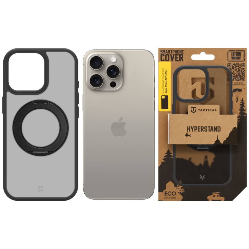 Tactical MagForce Hyperstand tok az Apple iPhone 15 Pro Max-hoz, Asphalt színben