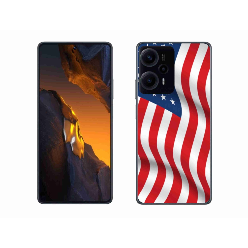 Gél borítás mmCase a Xiaomi Poco F5 számára - amerikai zászló