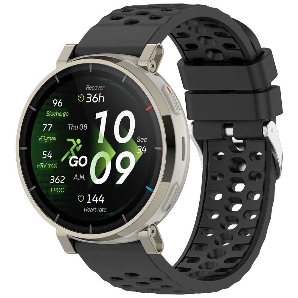 Silikon karkötő az Amazfit Active 3 Premium/Active 2 készülékhez – fekete