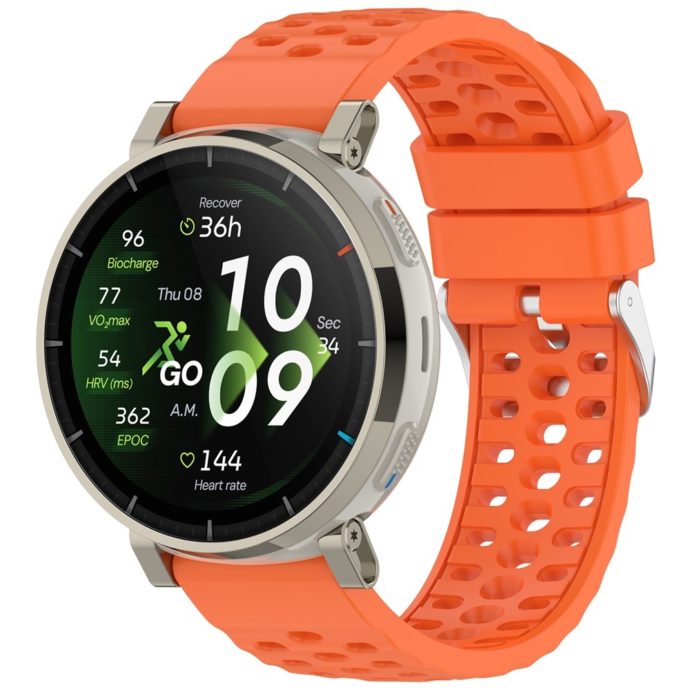 Silikon karkötő az Amazfit Active 3 Premium/Active 2 készülékhez – narancssárga