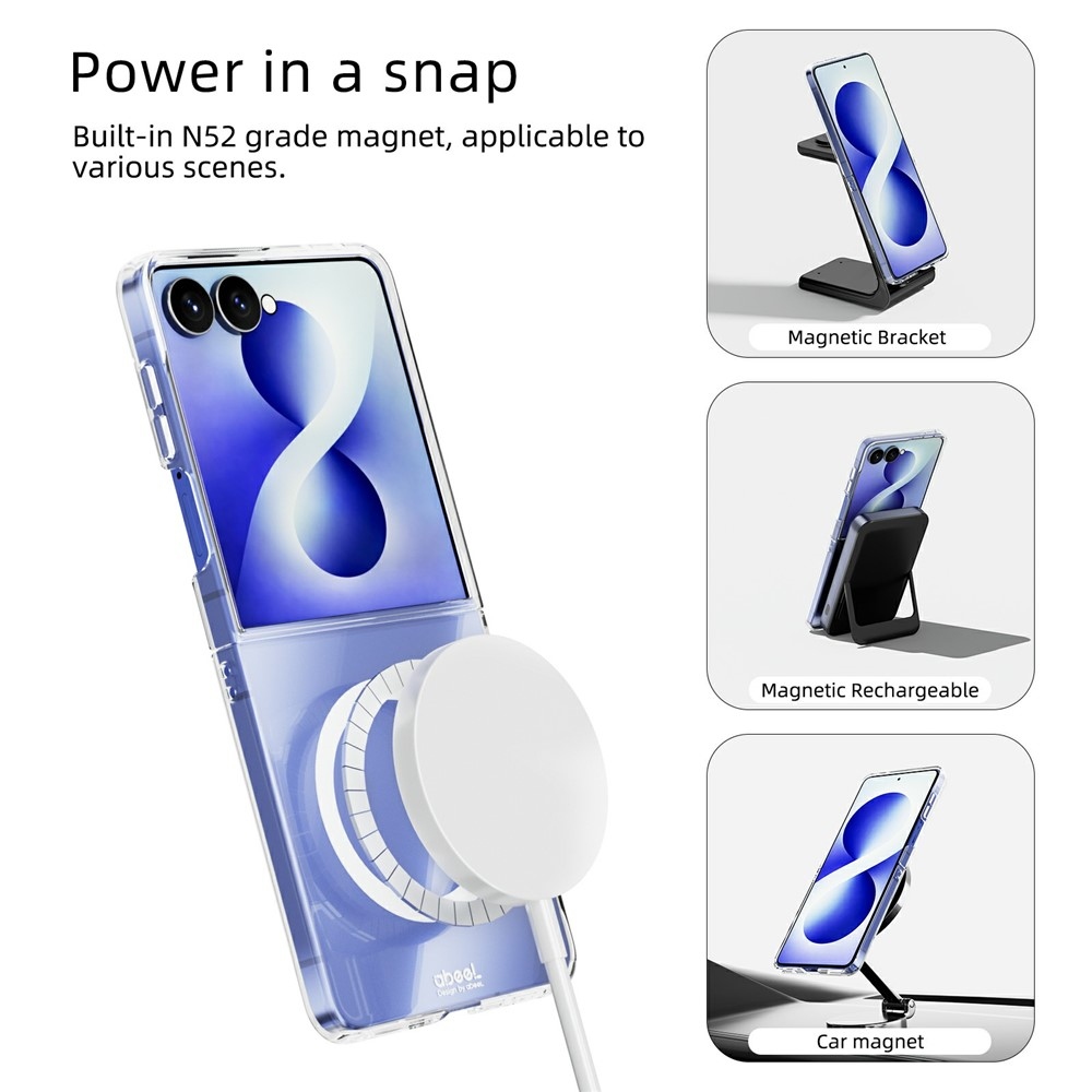 Műanyag tok MagSafe-vel a Samsung Galaxy Z Flip8 5G-hez – átlátszó