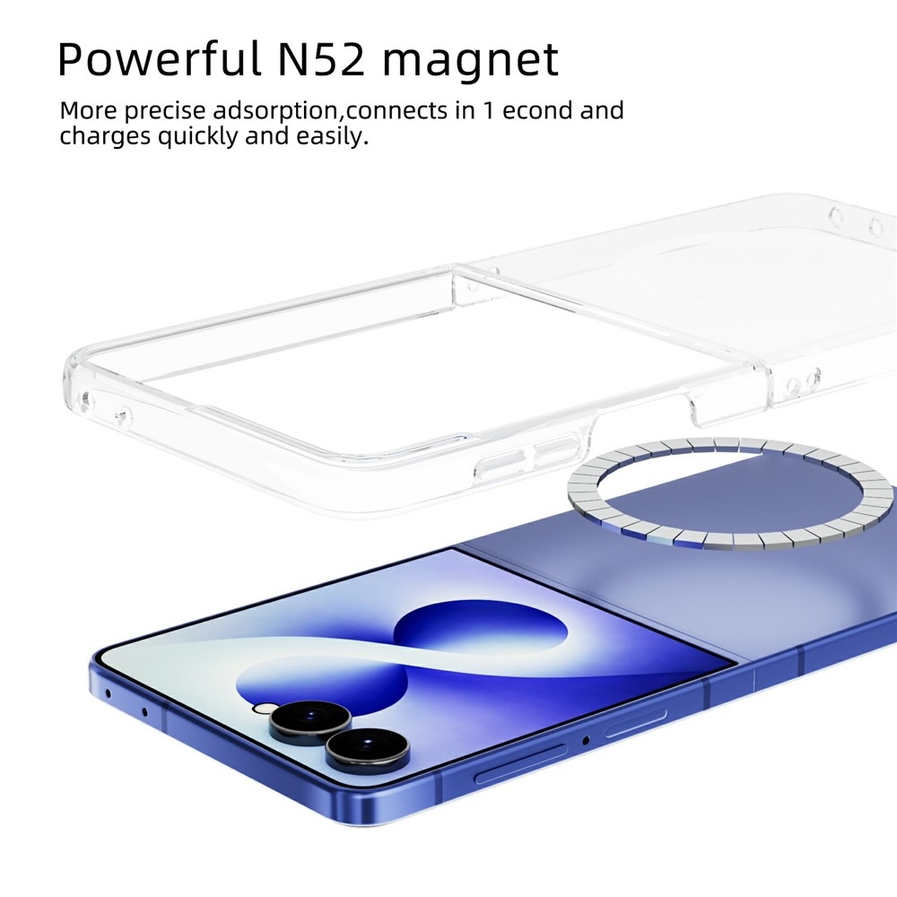 Műanyag tok MagSafe-vel a Samsung Galaxy Z Flip8 5G-hez – átlátszó