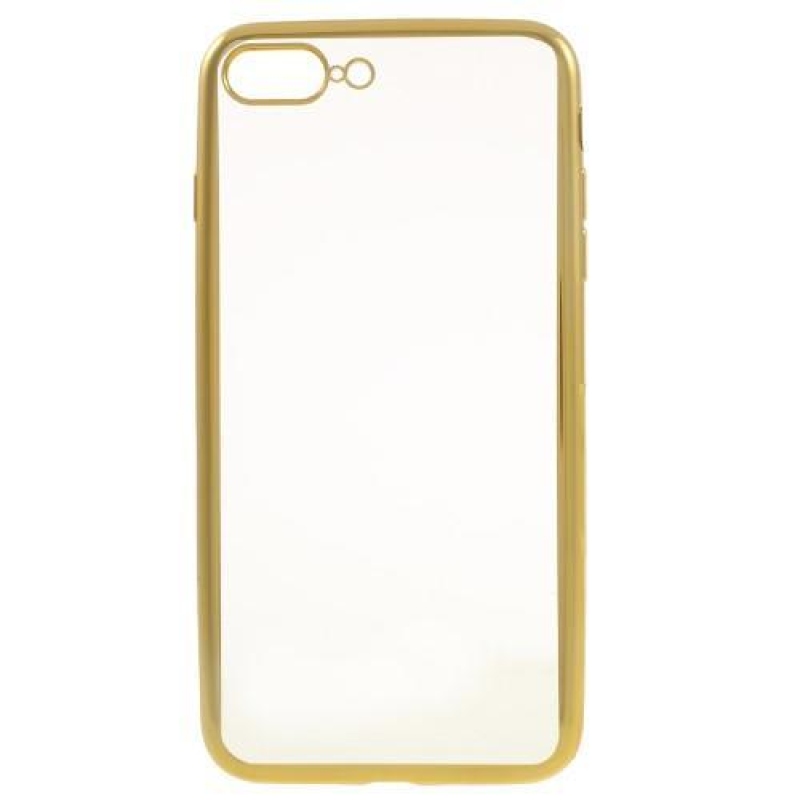 Géllemez tok kontrasztos keretezéssel iPhone 7 Plus és 8 Plus készülékhez - Arany
