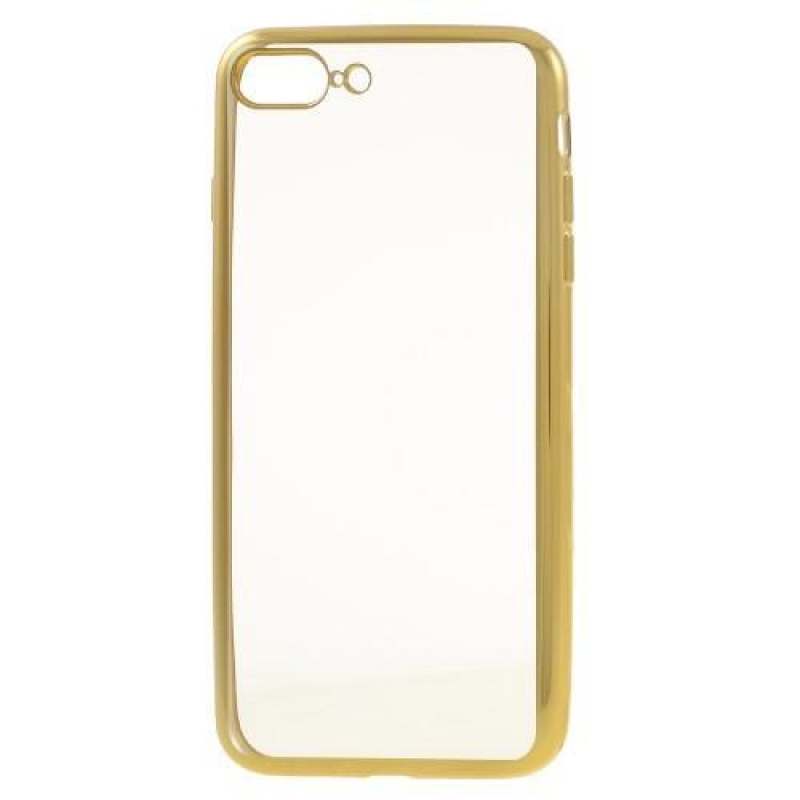 Géllemez tok kontrasztos keretezéssel iPhone 7 Plus és 8 Plus készülékhez - Arany